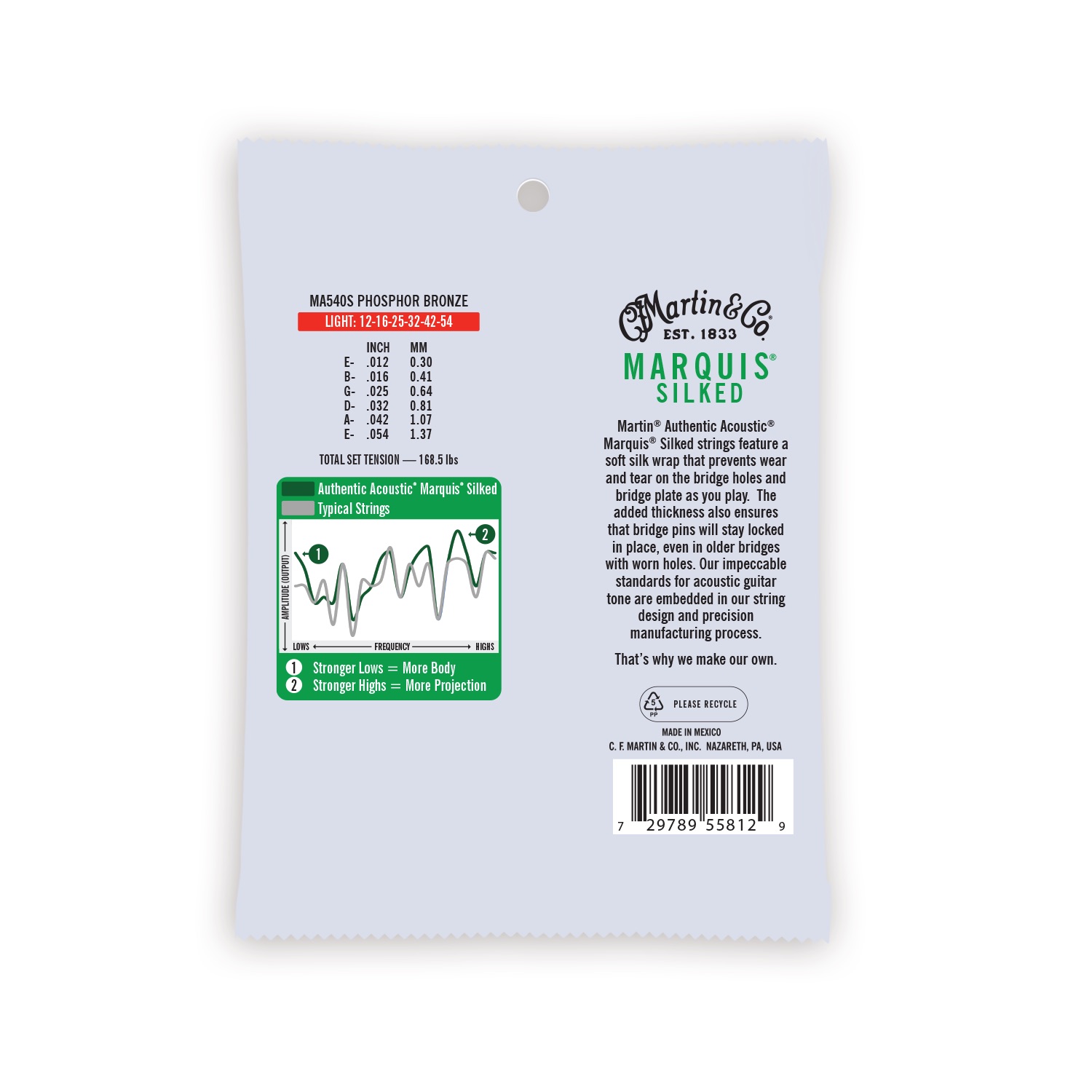 Authentic Acoustic Marquis&reg; Silked Guitar Strings Phosphor Bronze image number 2